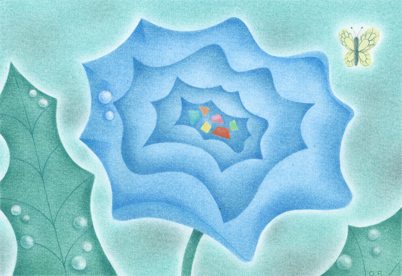 Rosier bleu | Original drawing - Image 4
